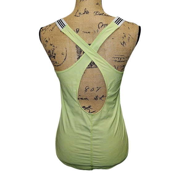 adidas Climalite Lime Green Cross-Back Tank Top Size XS - Picture 5 of 13